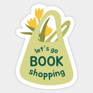 Let's go book shopping Sticker